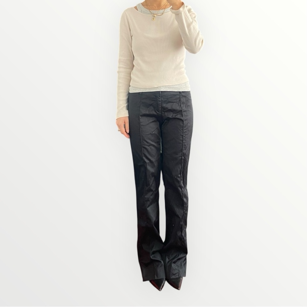 Barbara Bui Initials Cotton Flare Pants Size M